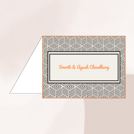 Symmetry Splendour Orange Notecards