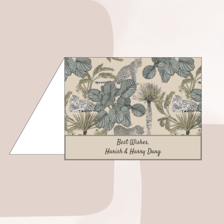 Leopard Love-Cream Notecards