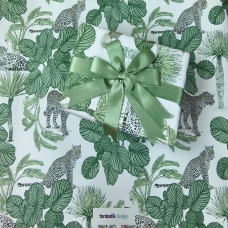 Leopard Off-White Wrapping Paper