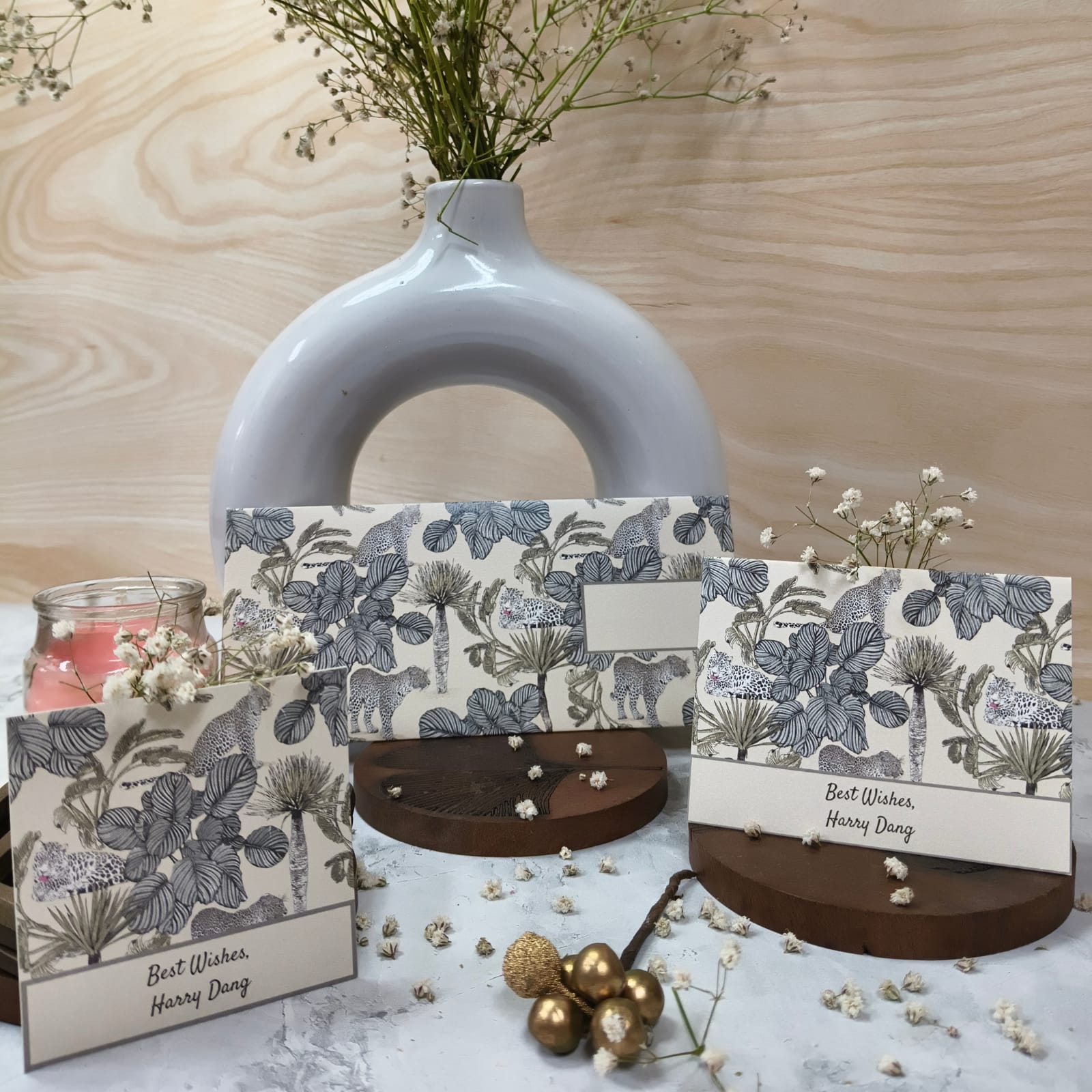 Leopard Love Cream Stationery Sets