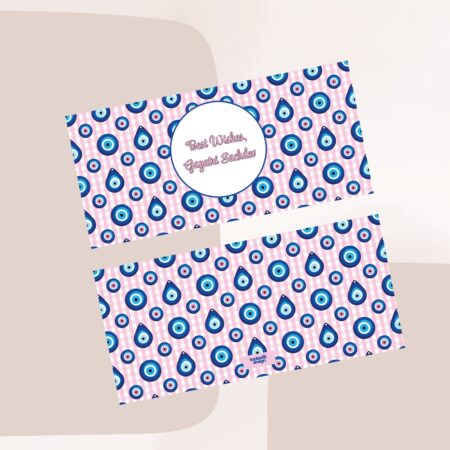 Pink Checks With Evil-Eye Money Envelope