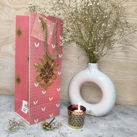 Coral Elegance Wine Bags
