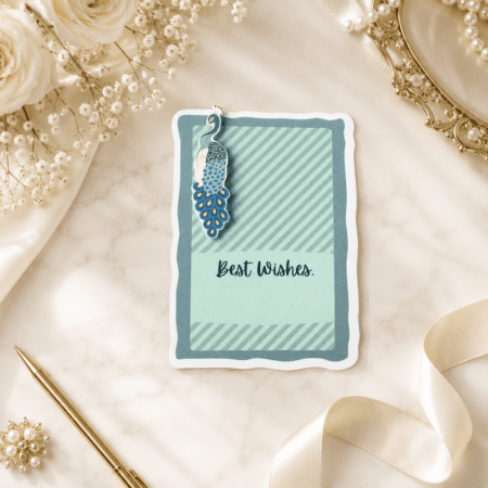 3D Peacock Splendour Gift tags