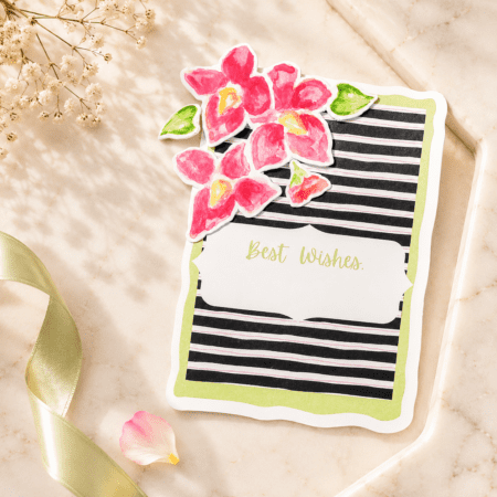 3D Petals in Monochrome Gift Tags