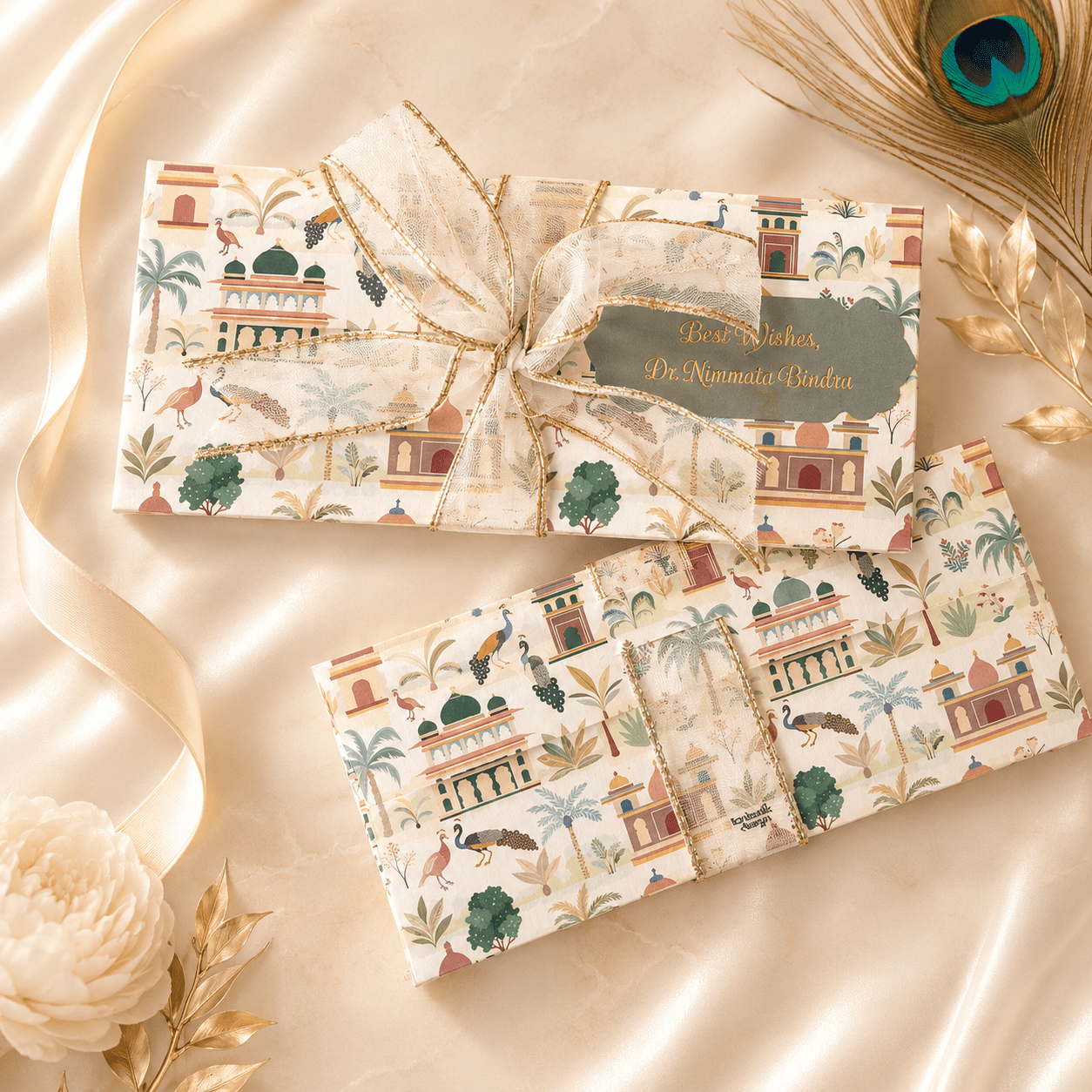 Peacock Royale Ribbon Envelope