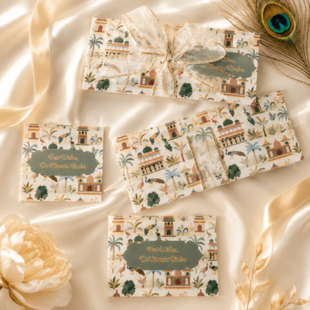 Peacock Royale Ribbon Envelope Full Set