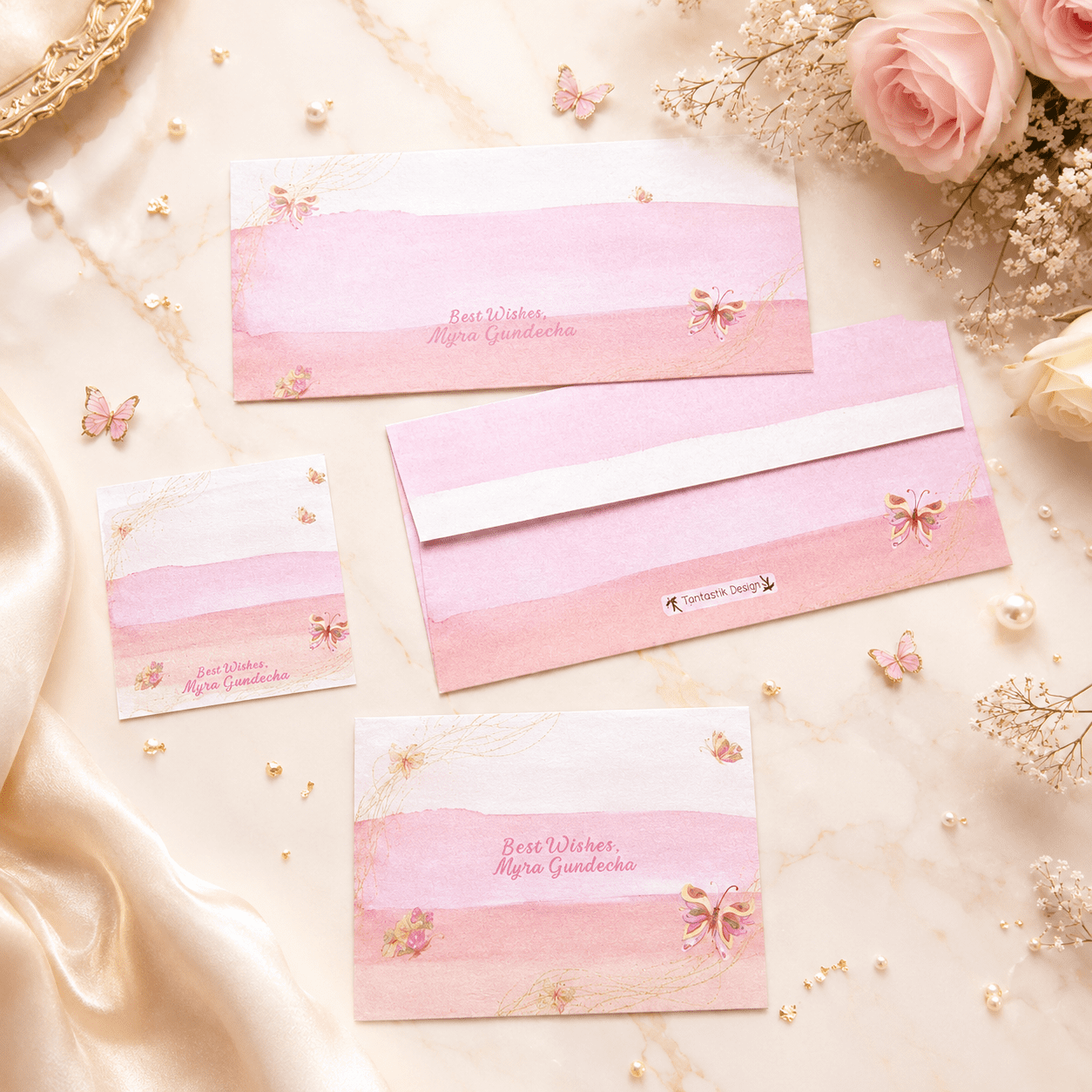 Blushing Butterfly Stationery Sets