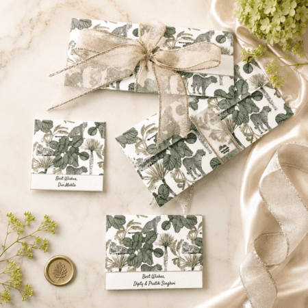 Leopard Love Off-White Ribbon Envelope Full Set