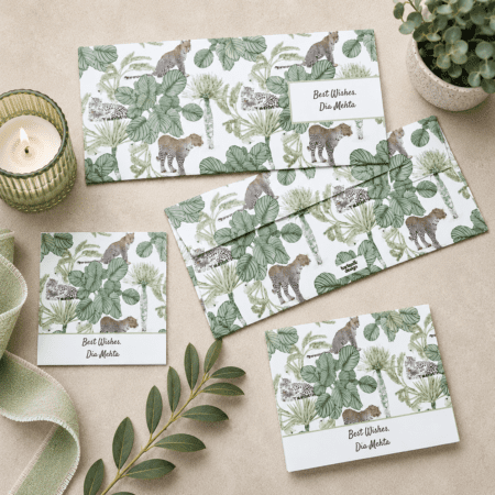 Leopard Love-Off White Stationery Sets