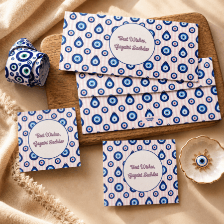 Pink Checks With Evil-Eye Stationery Sets