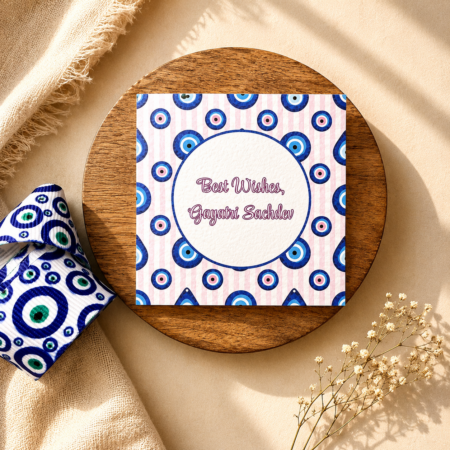 Pink Checks With Evil-Eye Gift Tags