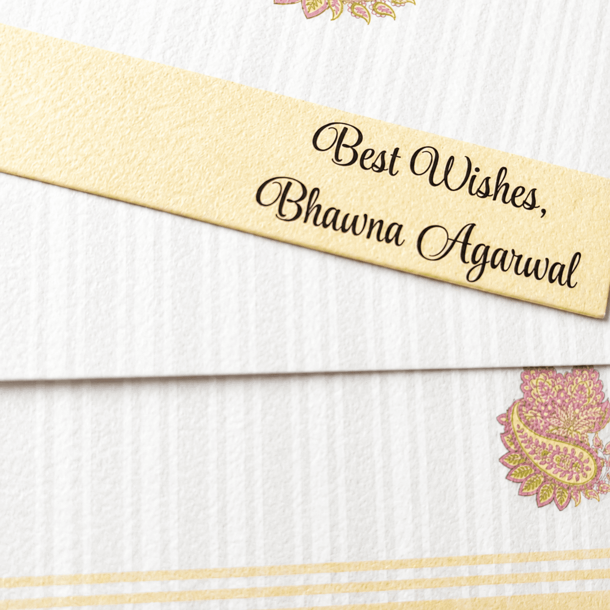 Swirl & Stripes Ribbon Envelope - Image 2