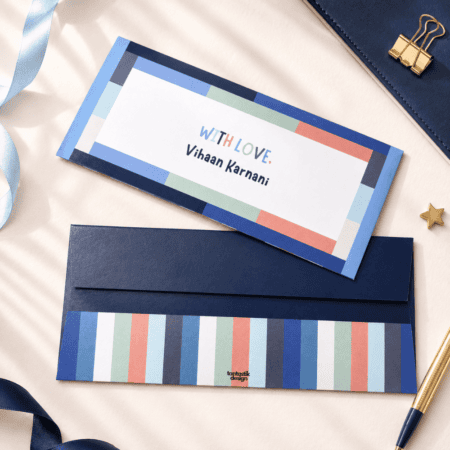 Colourblock Pastel Blue Money Envelope