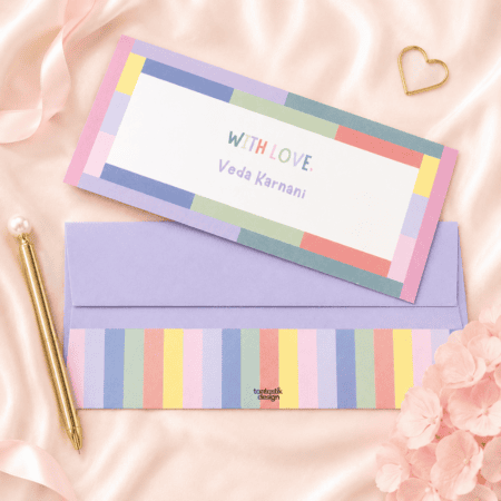 Colourblock Pastel Lavendar Money Envelopes