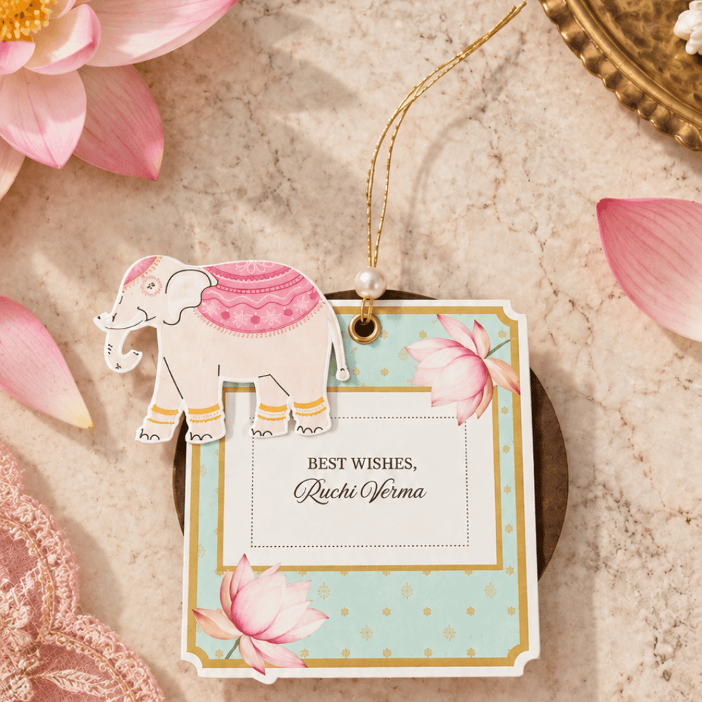 3D Lotus Serenity Gift Tags